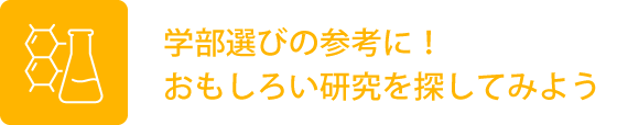 学部選びの参考に！おもしろい研究を探してみよう